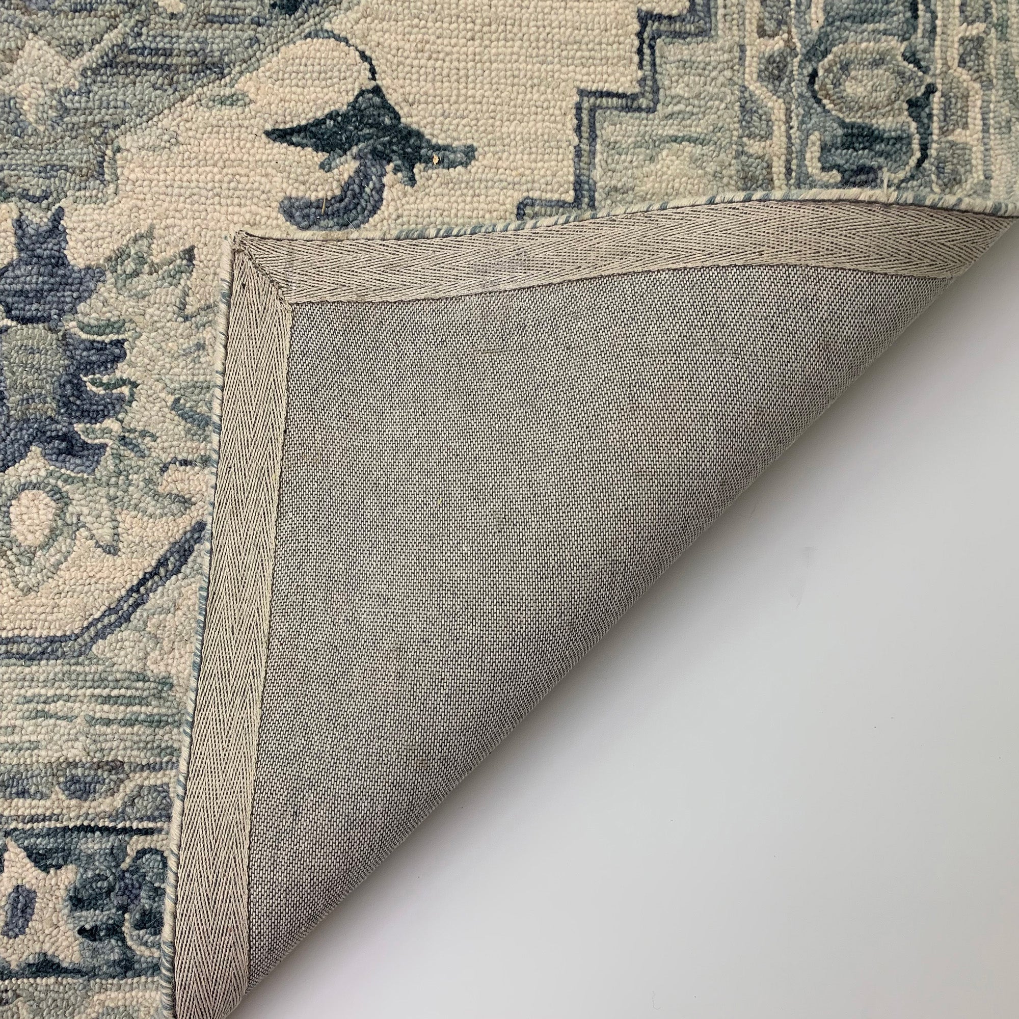 Avanti-Medallion Ivory Denim Hand Tufted Rug Rectangle image