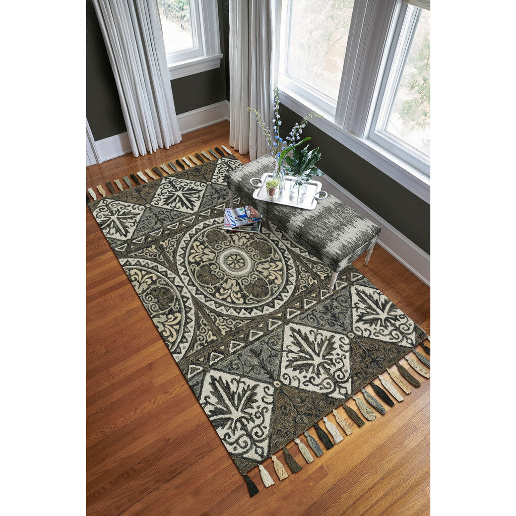 Gypsy-Shaman Grahpite Hand Tufted Rug Rectangle image