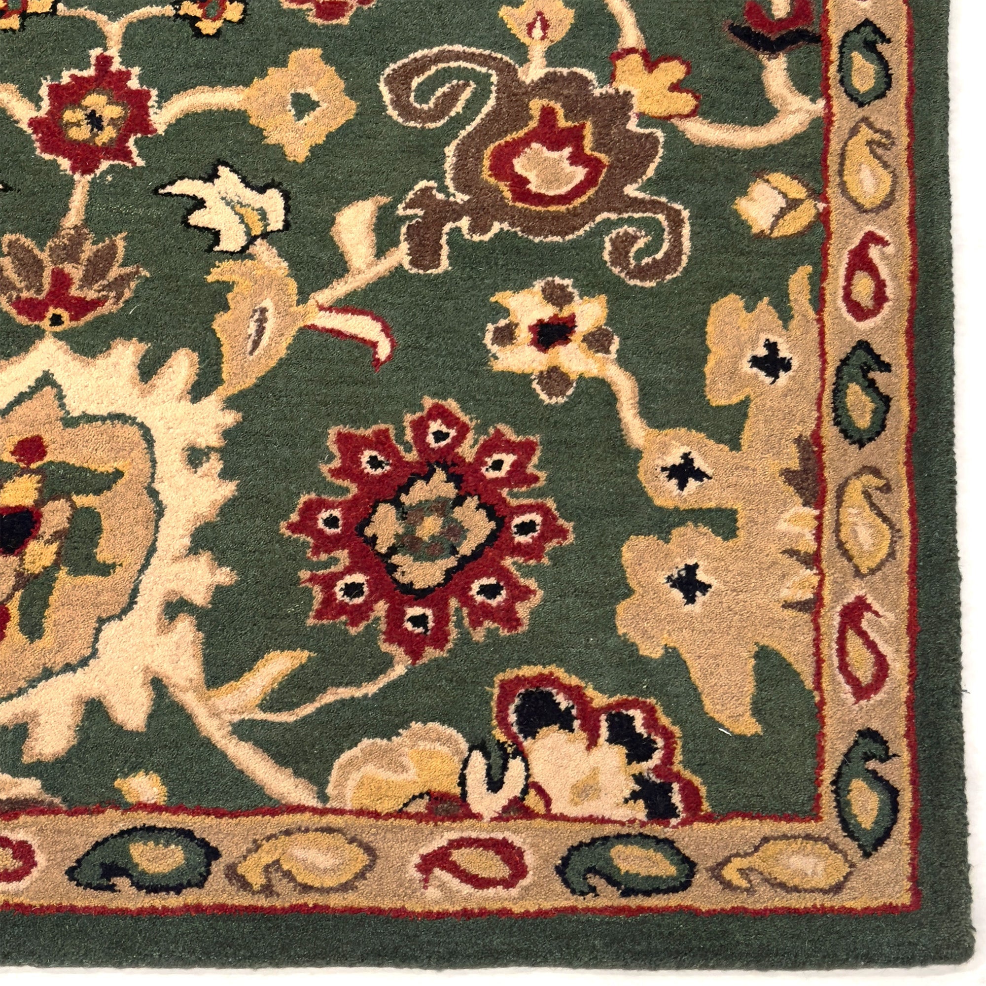 Persia-Mahal Green Hand Tufted Rug Rectangle image