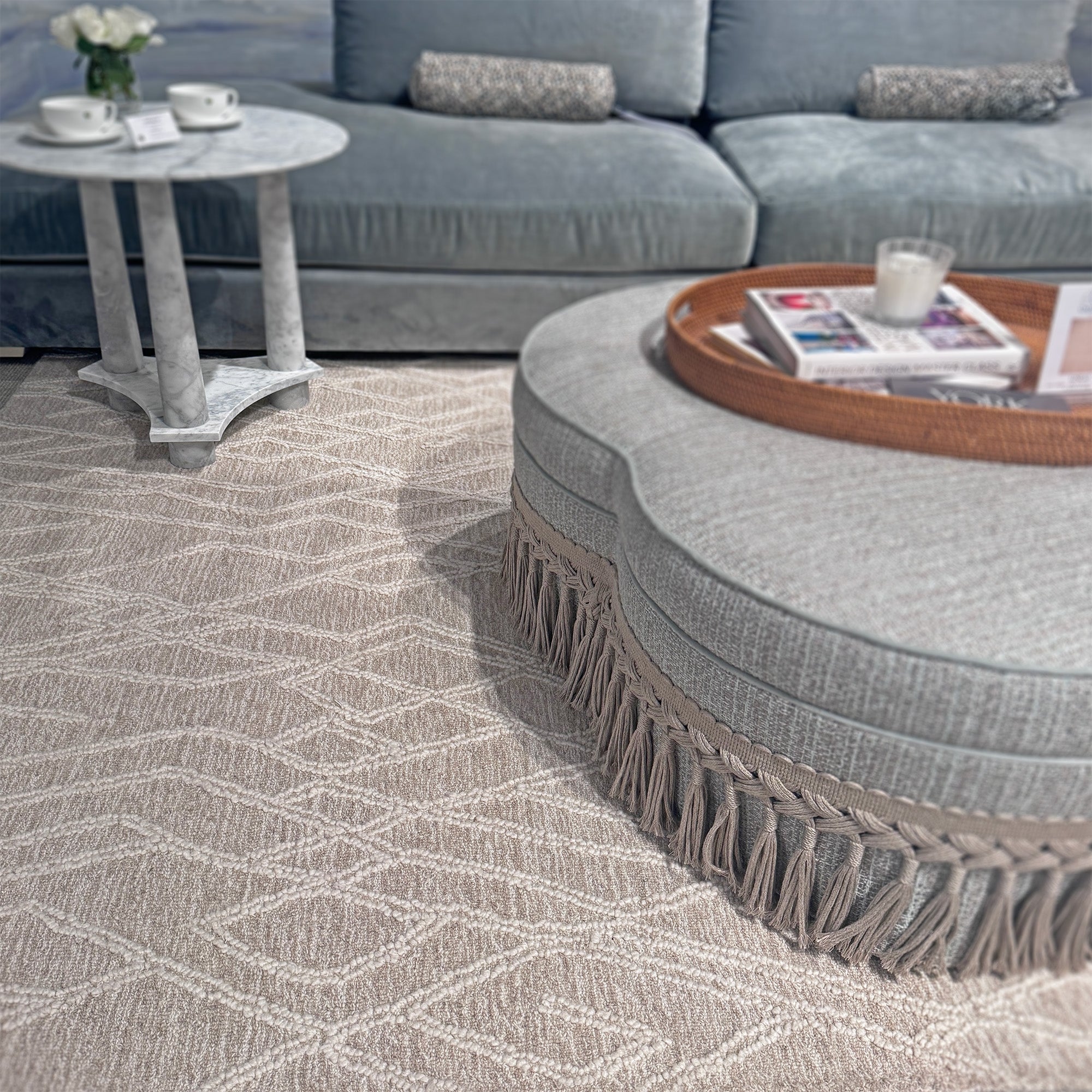 Lineas Gesso Hand Tufted Rug Rectangle image
