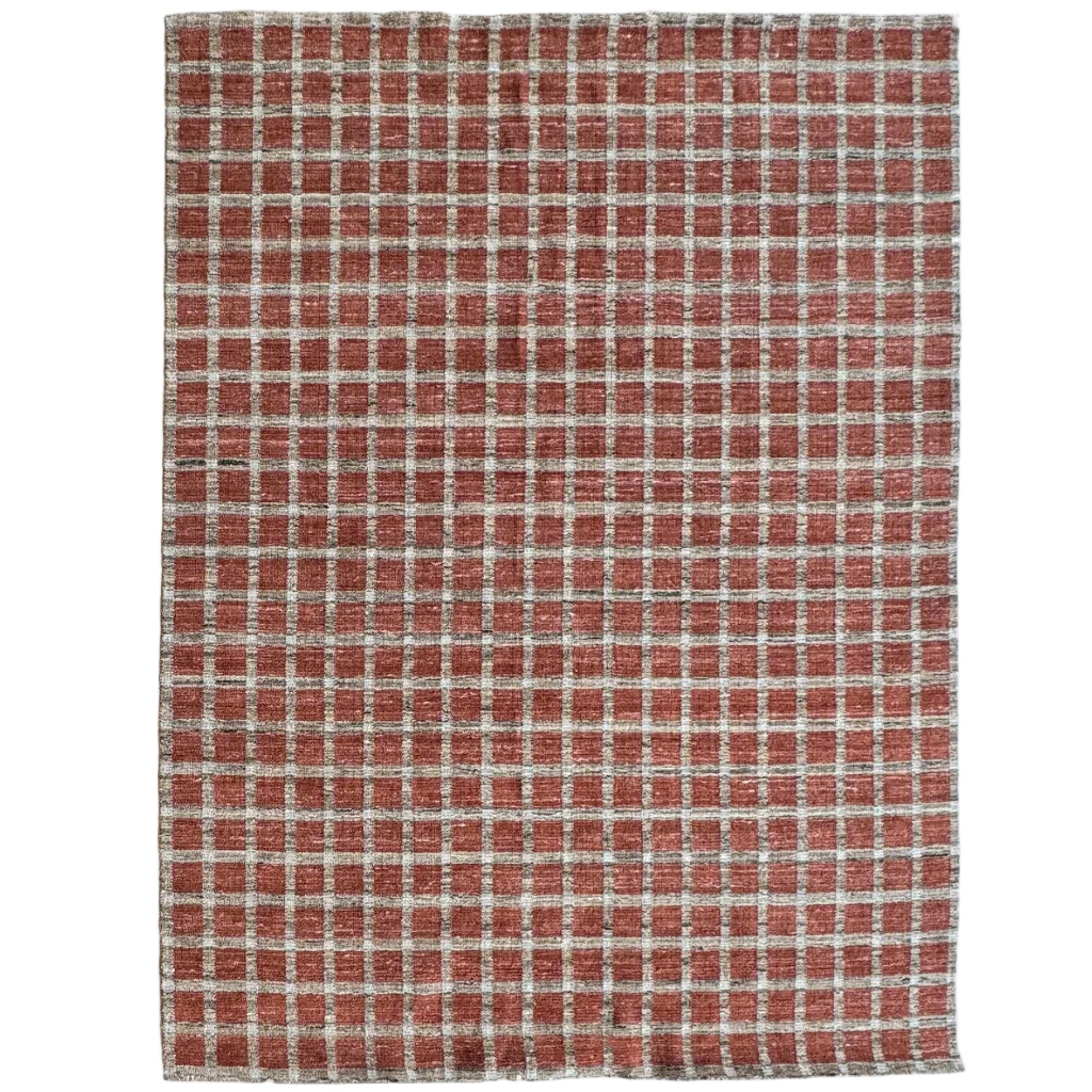 Tattersall Brick Hand Loomed Area Rug Rectangle image