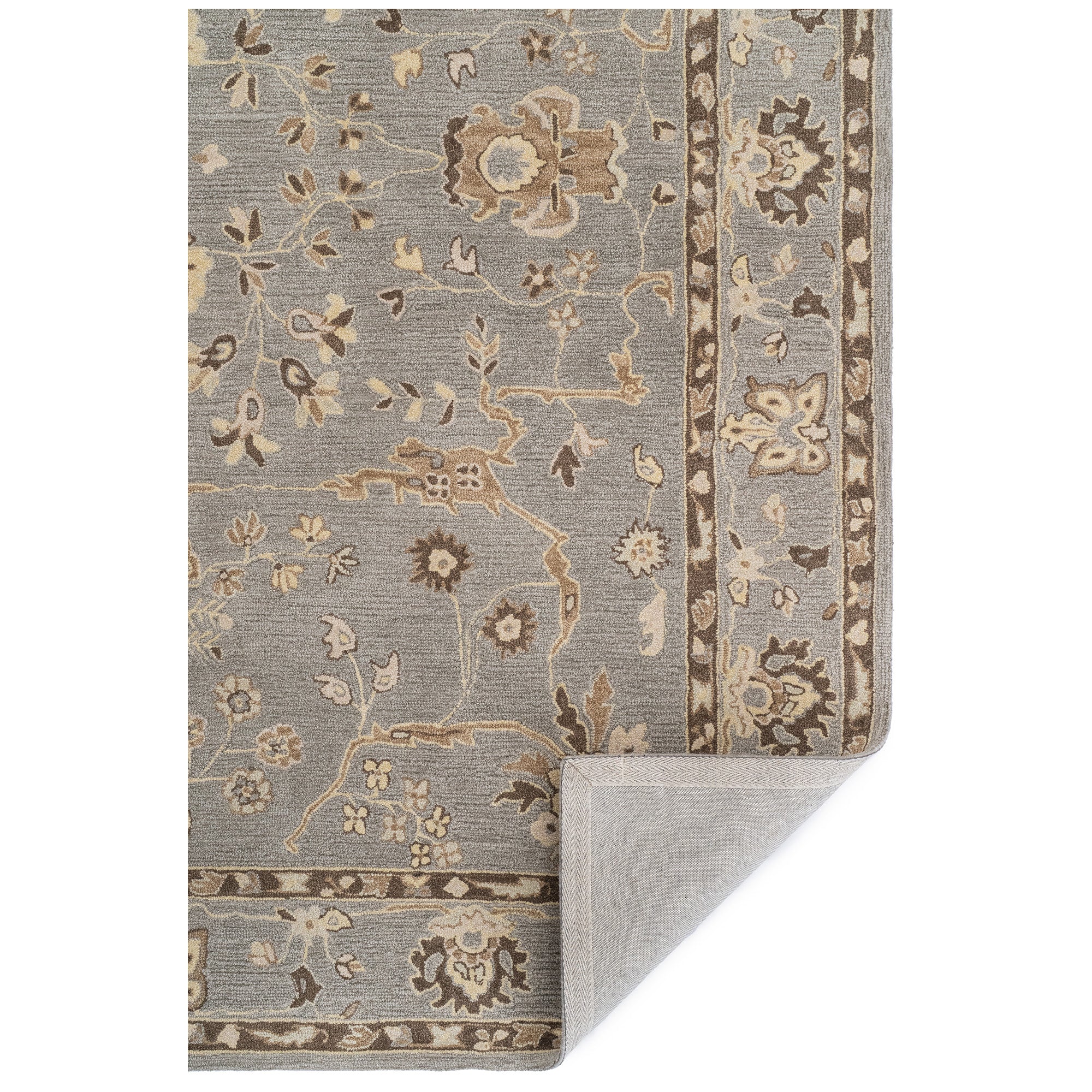 Azari-Isfahan Gray Hand Tufted Rug Rectangle image