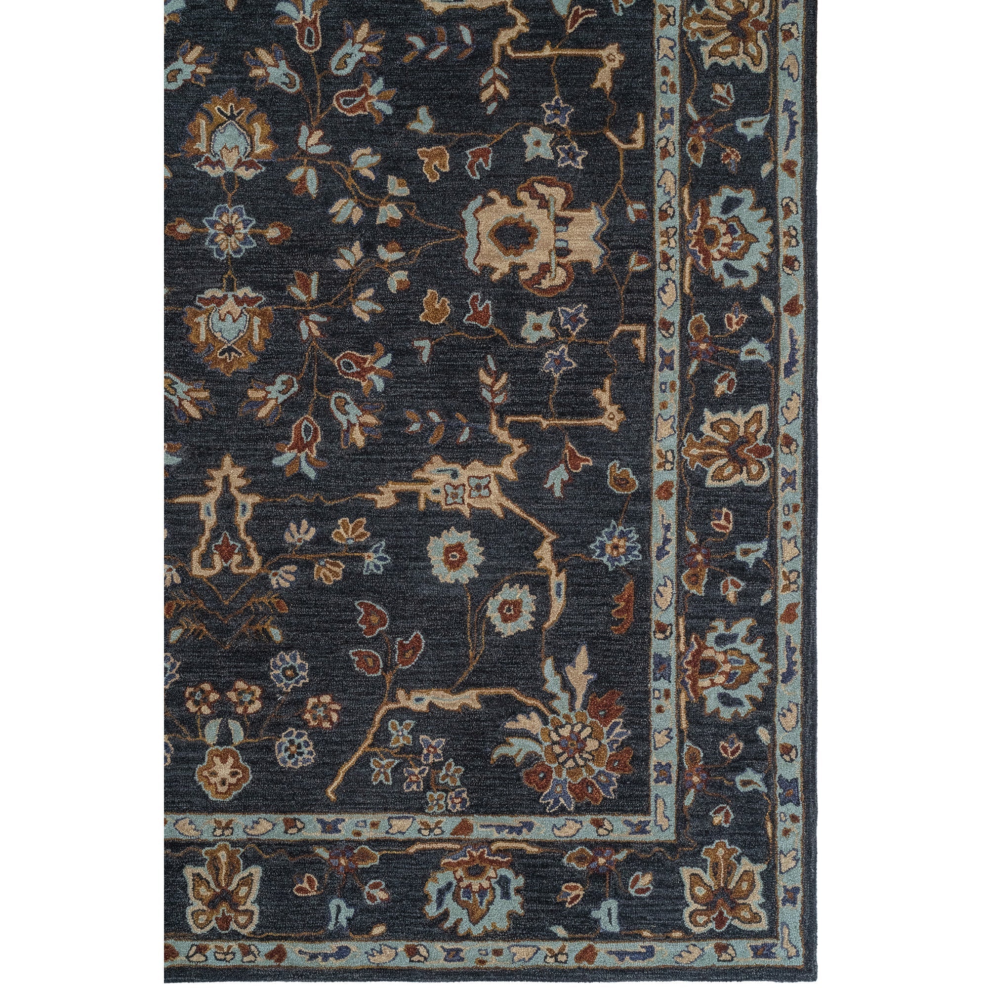 Azari-Isfahan Dark Sapphire Hand Tufted Rug Rectangle image