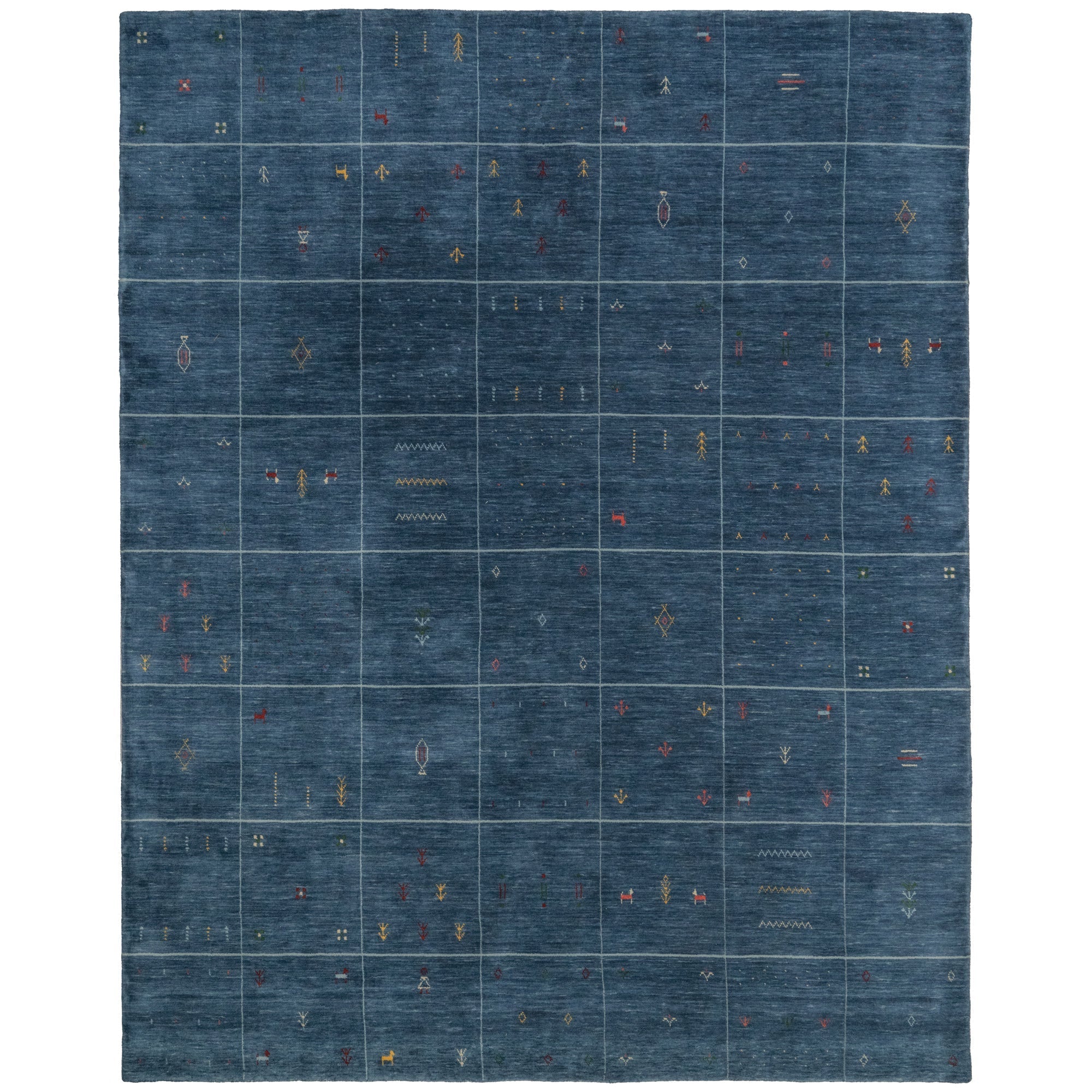 Zagros Cobalt Blue Hand Loomed Area Rug Rectangle image