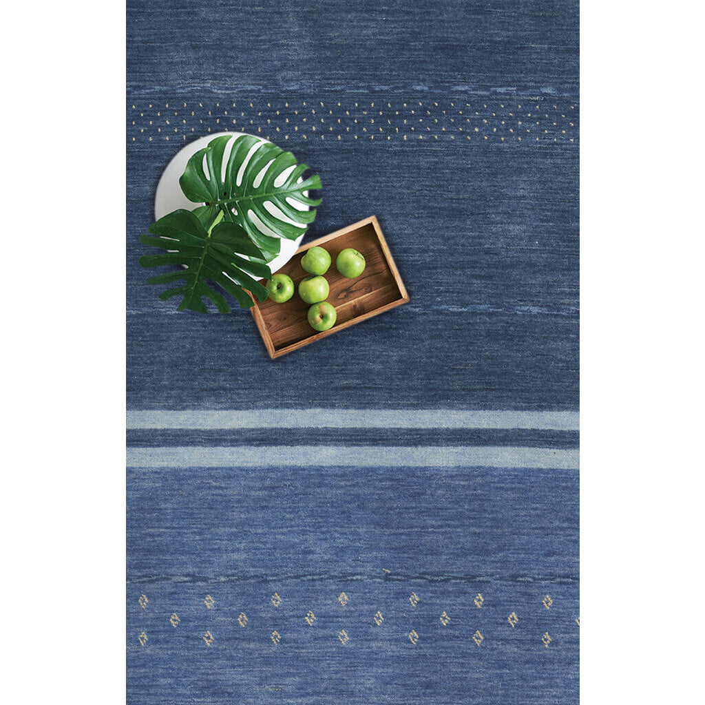 Simply Gabbeh Taos Blue Hand Loomed Area Rug Rectangle image