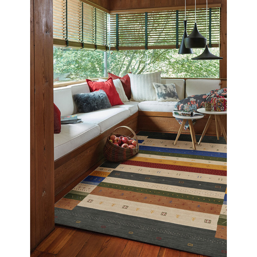 Simply Gabbeh Multi Hand Loomed Area Rug Rectangle image