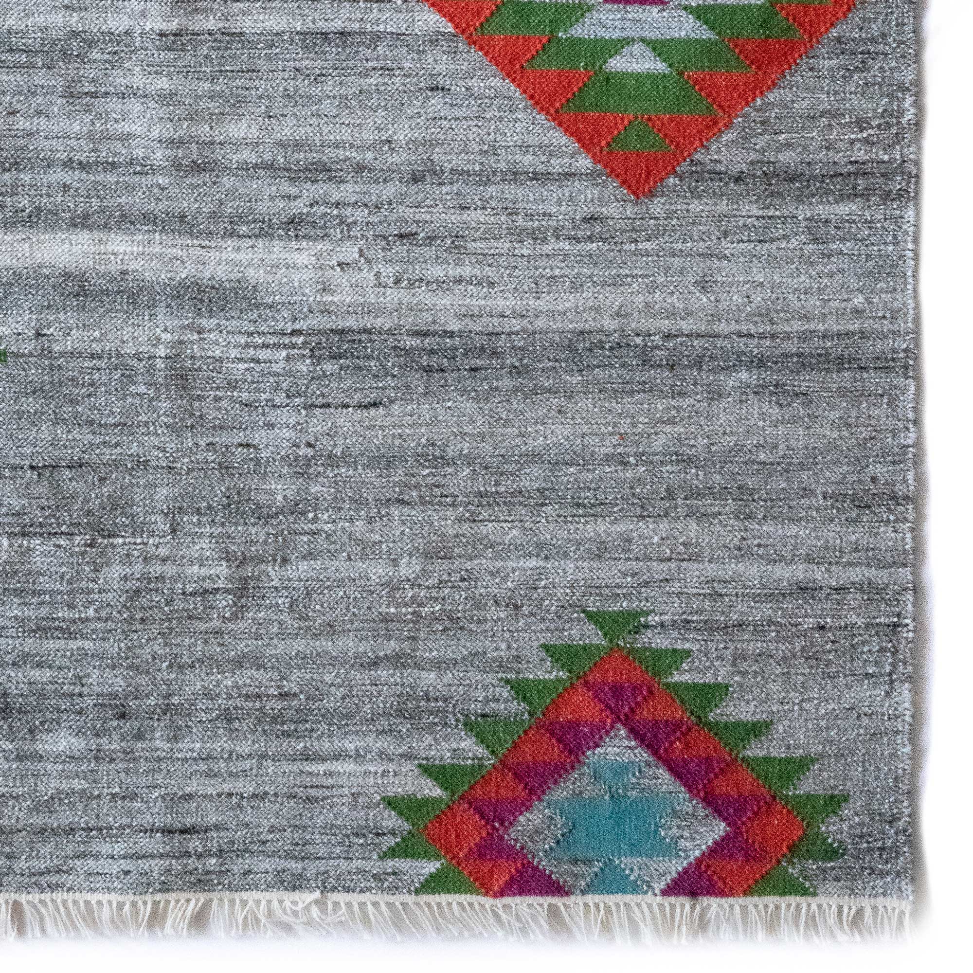 Azteca Multi Gray Flat Woven Rug Rectangle image