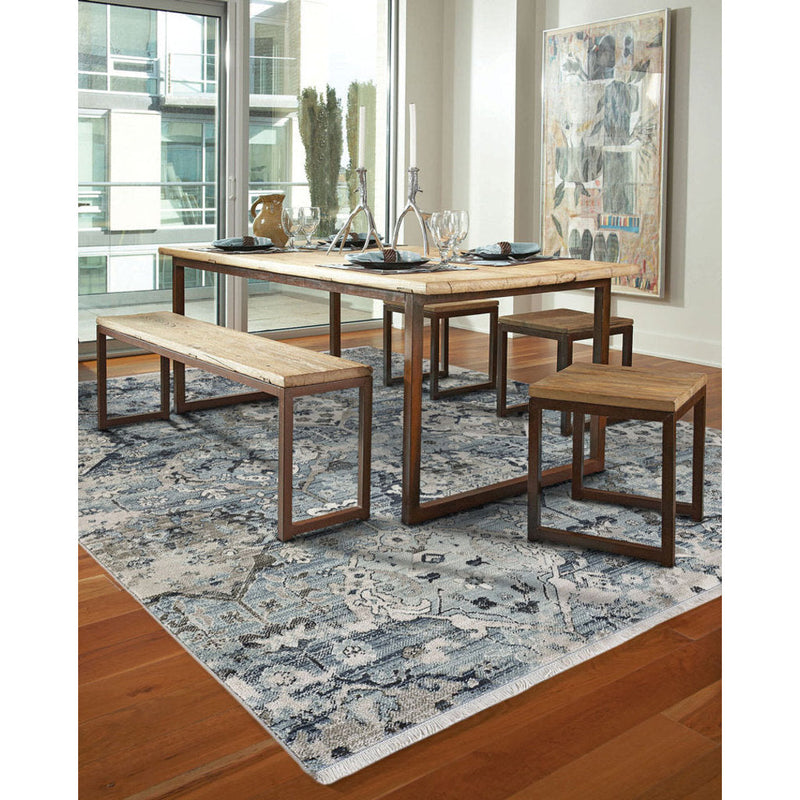 Landis-Isfahan Slate Blue Machine Mad Rectangle image