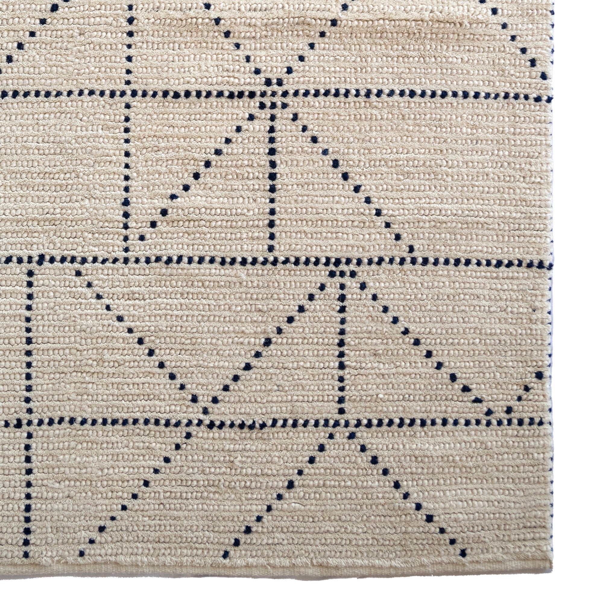 Geometrics Ivory Navy Hand Woven Area Rug Rectangle image