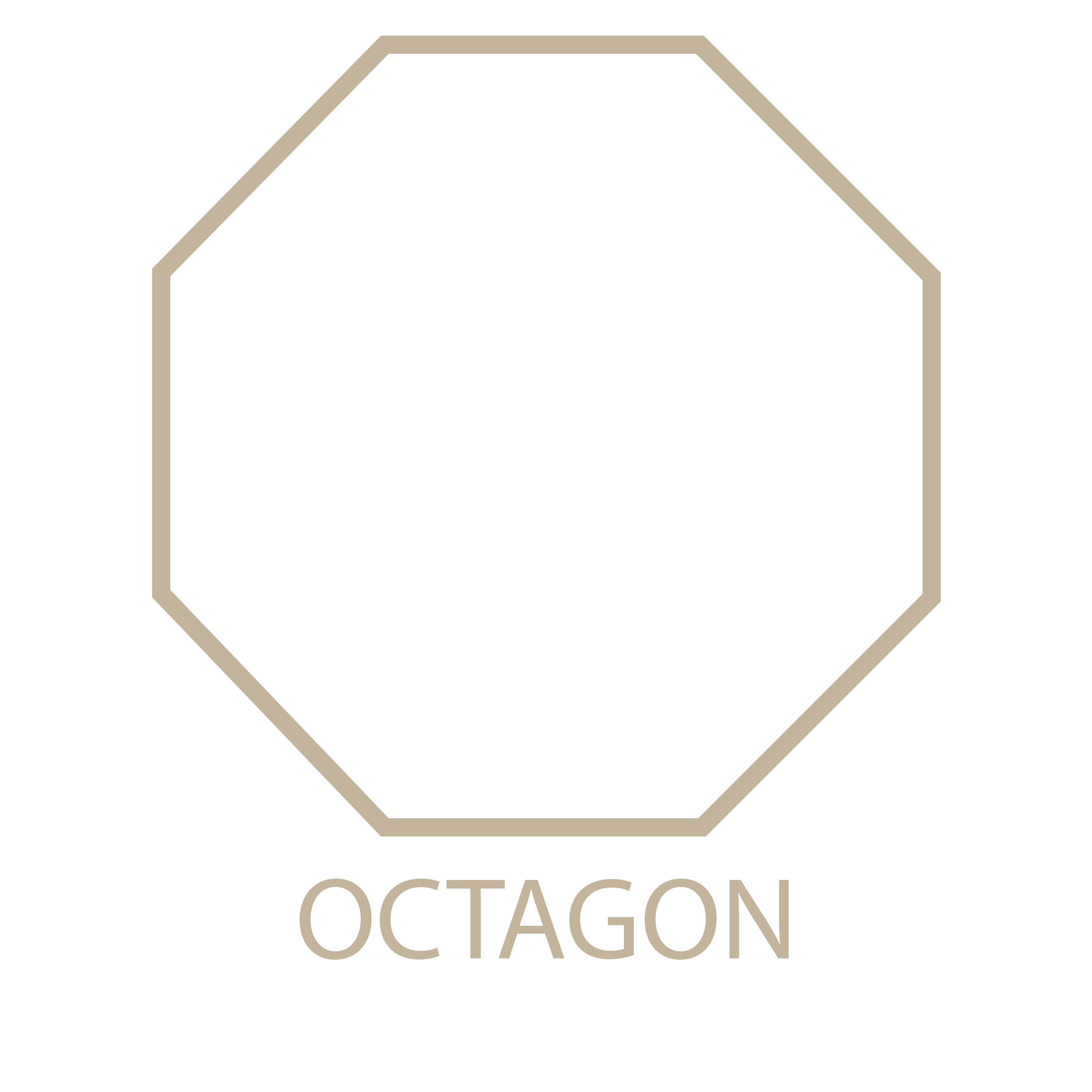 Petra Sand Machine Woven Rug Octagon sketch