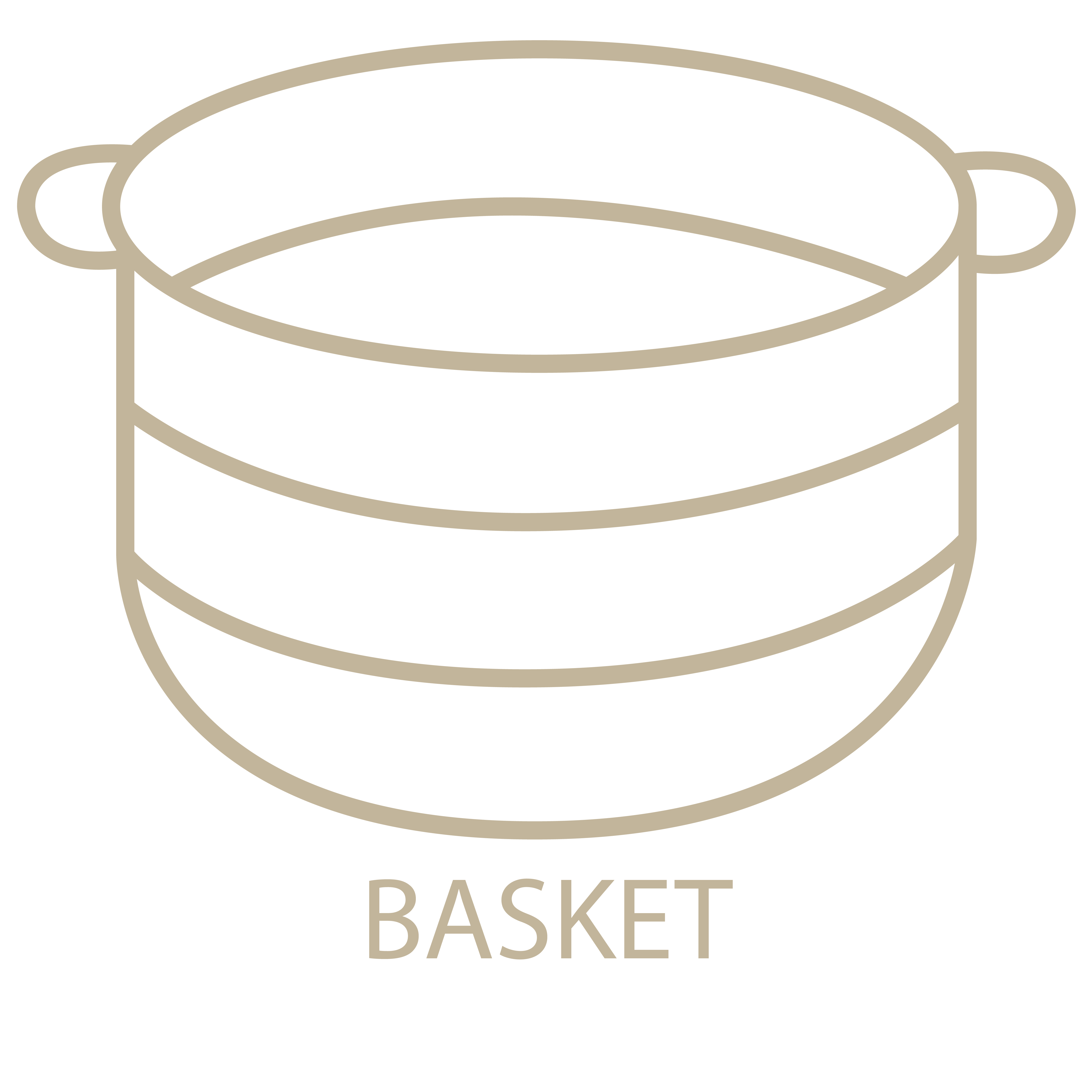 American Classic Blue Yellow Braided Rug Basket sketch
