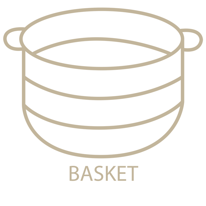 American Classic Tan Multi Braided Rug Basket sketch