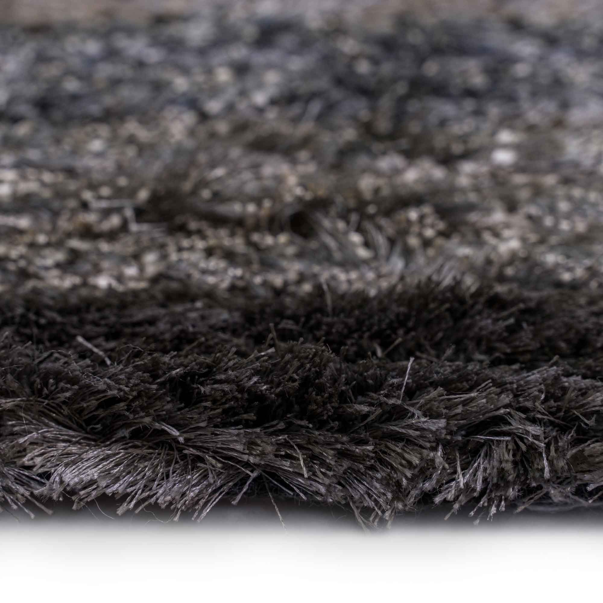 Skyline Shag Grey Multi Hand Tufted Rug Rectangle Cross Section image