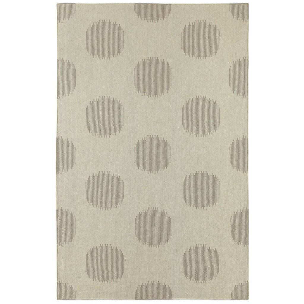 NY Dot Oslo Gray Flat Woven Rug Rectangle image