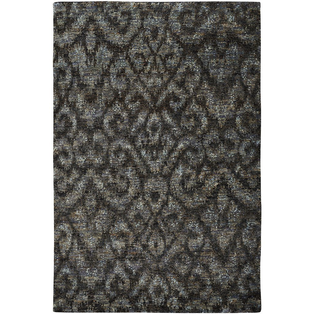 Thompson Ikat Midnight Slate Hand Knotted Rug Rectangle image