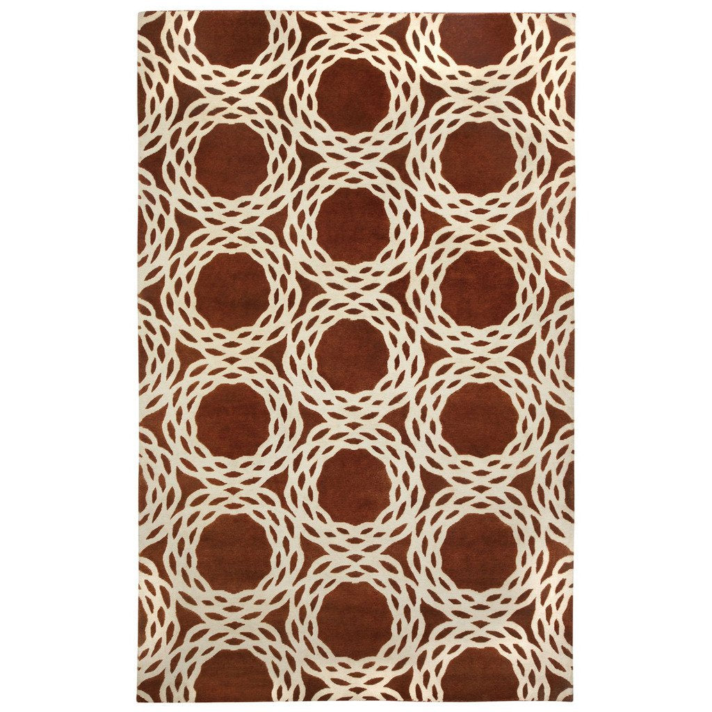 Oxford Rust Ivory Hand Knotted Rug Rectangle image