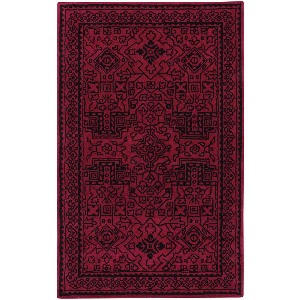 Velvet-Graphic Ruby Hand Tufted Rug Rectangle image